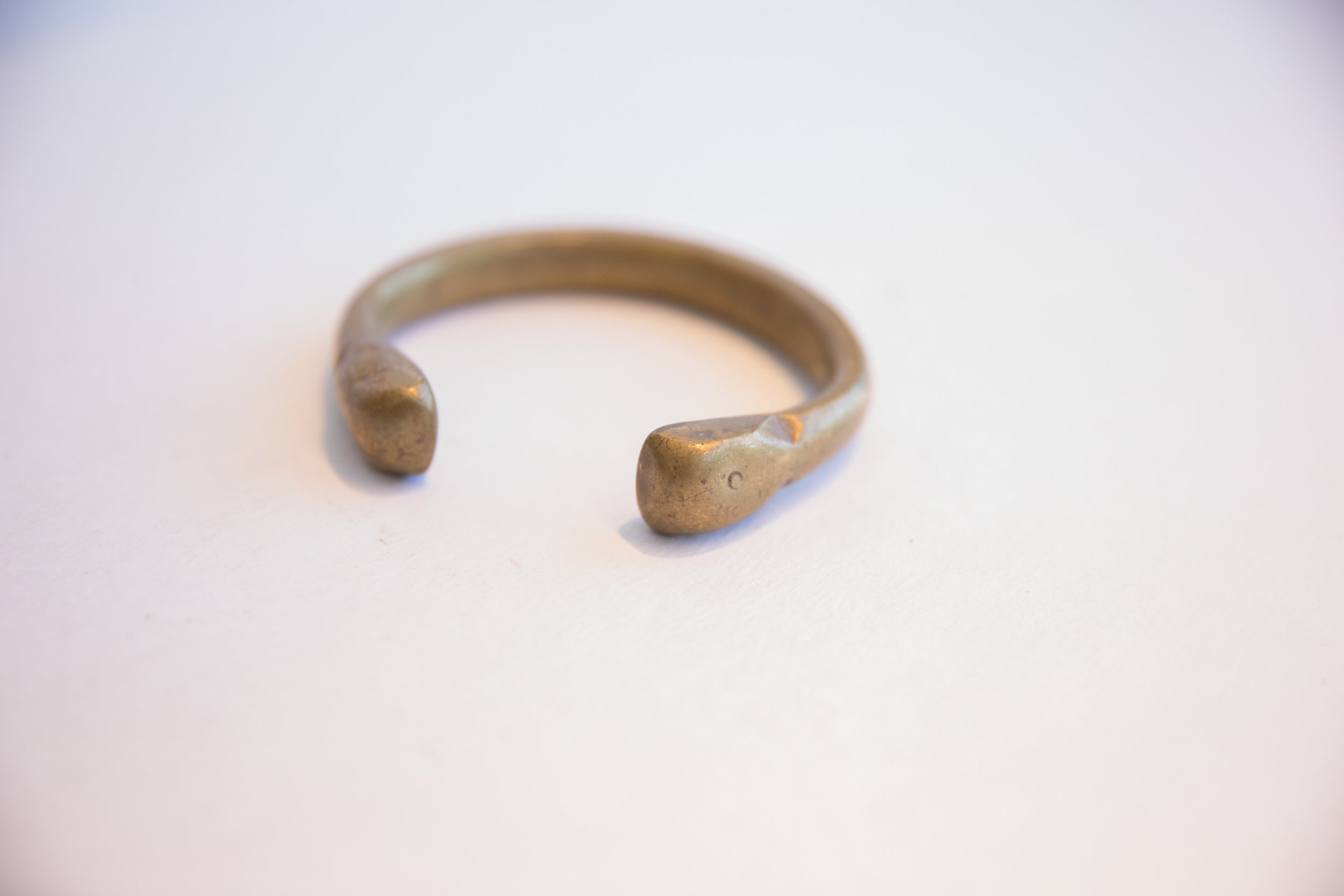 Antique African Bronze Snake Cuff Bracelet // ONH Item: ab02186, Image 1