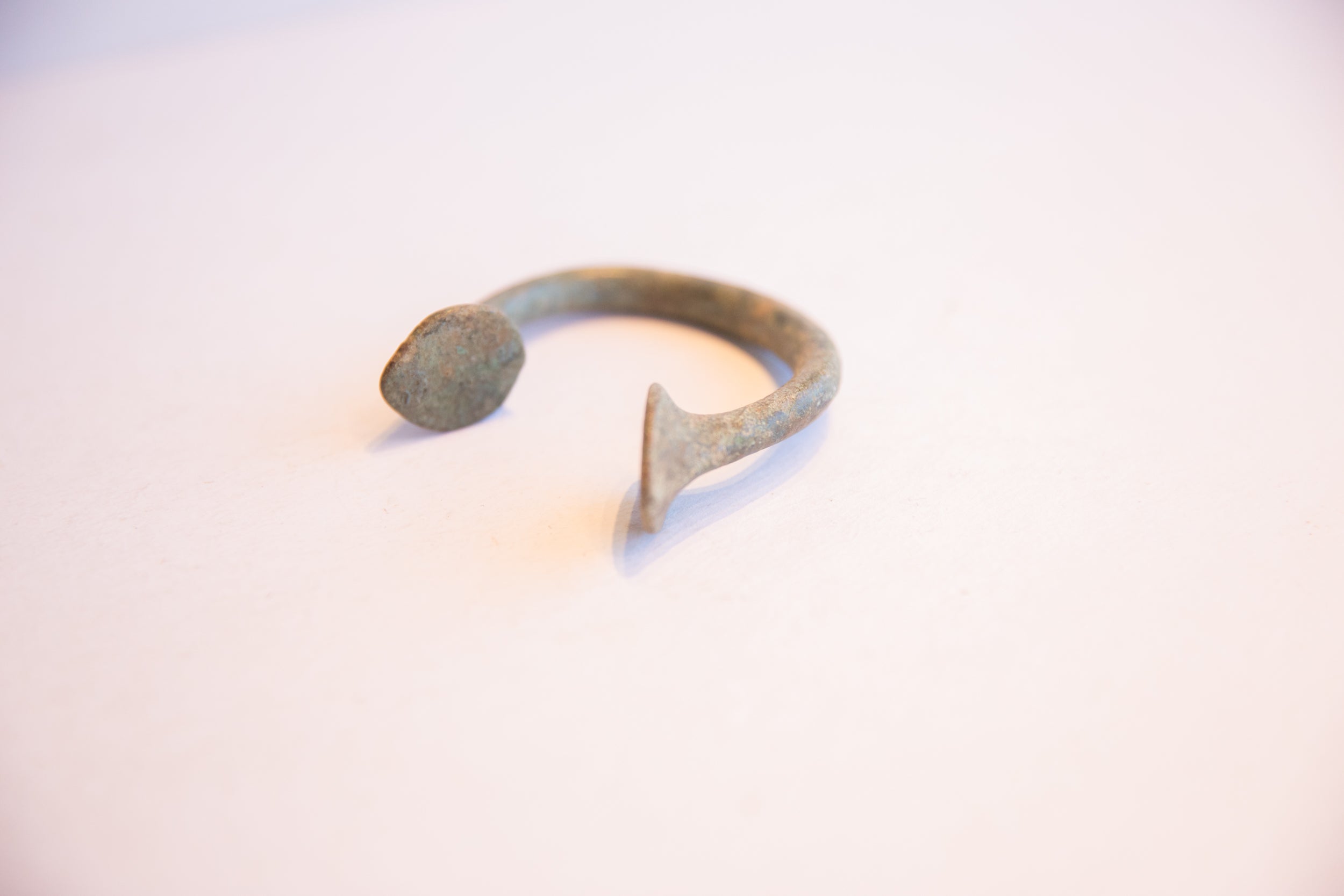 Antique African Oxidized Manilla Cuff Bracelet // ONH Item: ab02203, Image 1