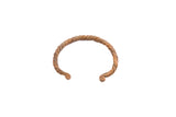 Vintage African twist cuff bracelet with a warm bronze patina and curled spiral ends.