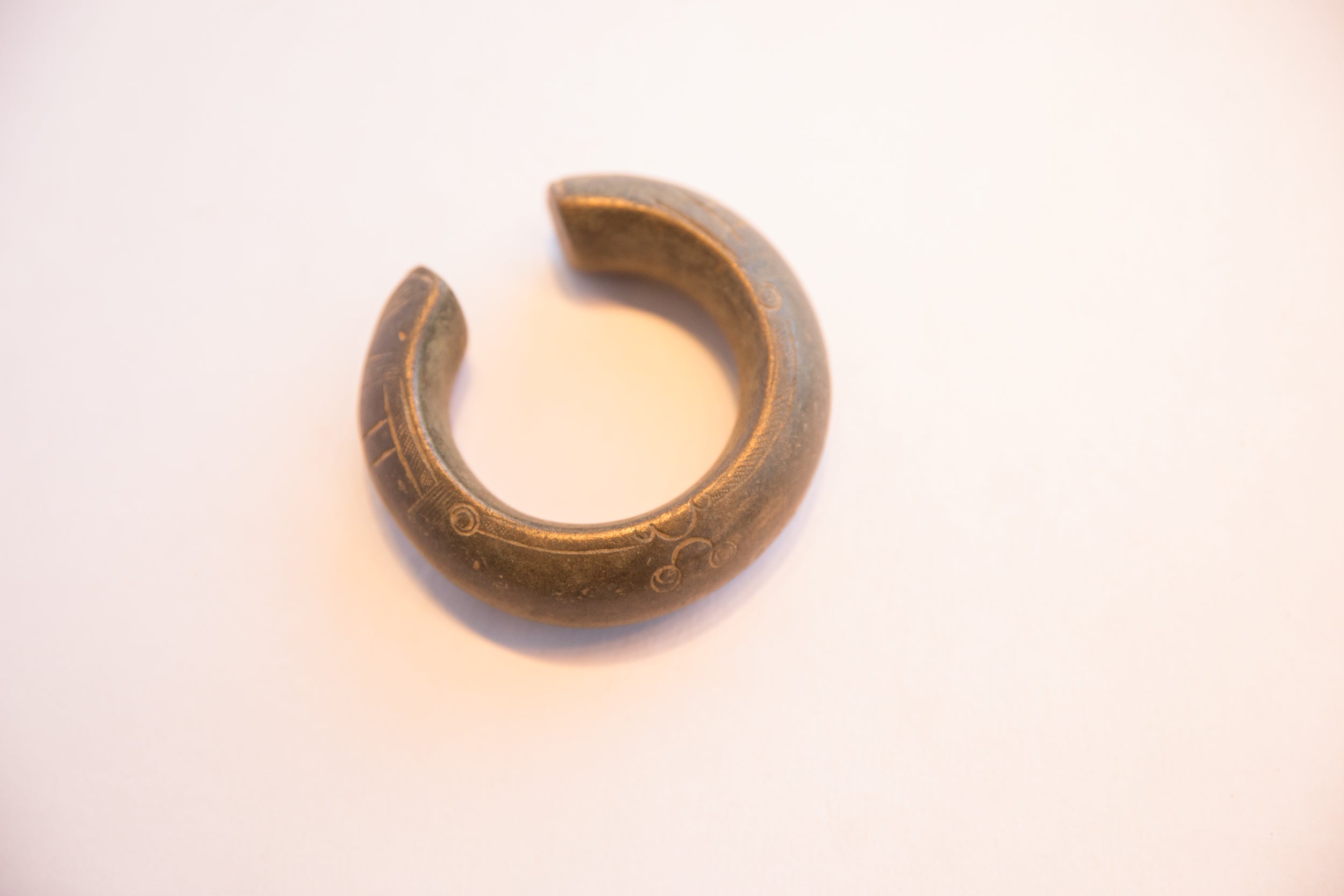 Antique African Geometric Design Heavy Cuff Bracelet // ONH Item: ab02216, Image 1