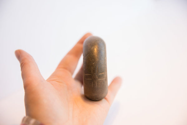 Antique African Geometric Design Heavy Cuff Bracelet // ONH Item: ab02216, Image 4