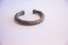 Antique African Oxidized Silver Twist Design Cuff Bracelet