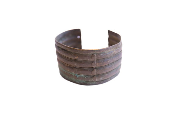 Vintage African Oxidized Wide Cuff Bracelet // ONH Item: ab02233