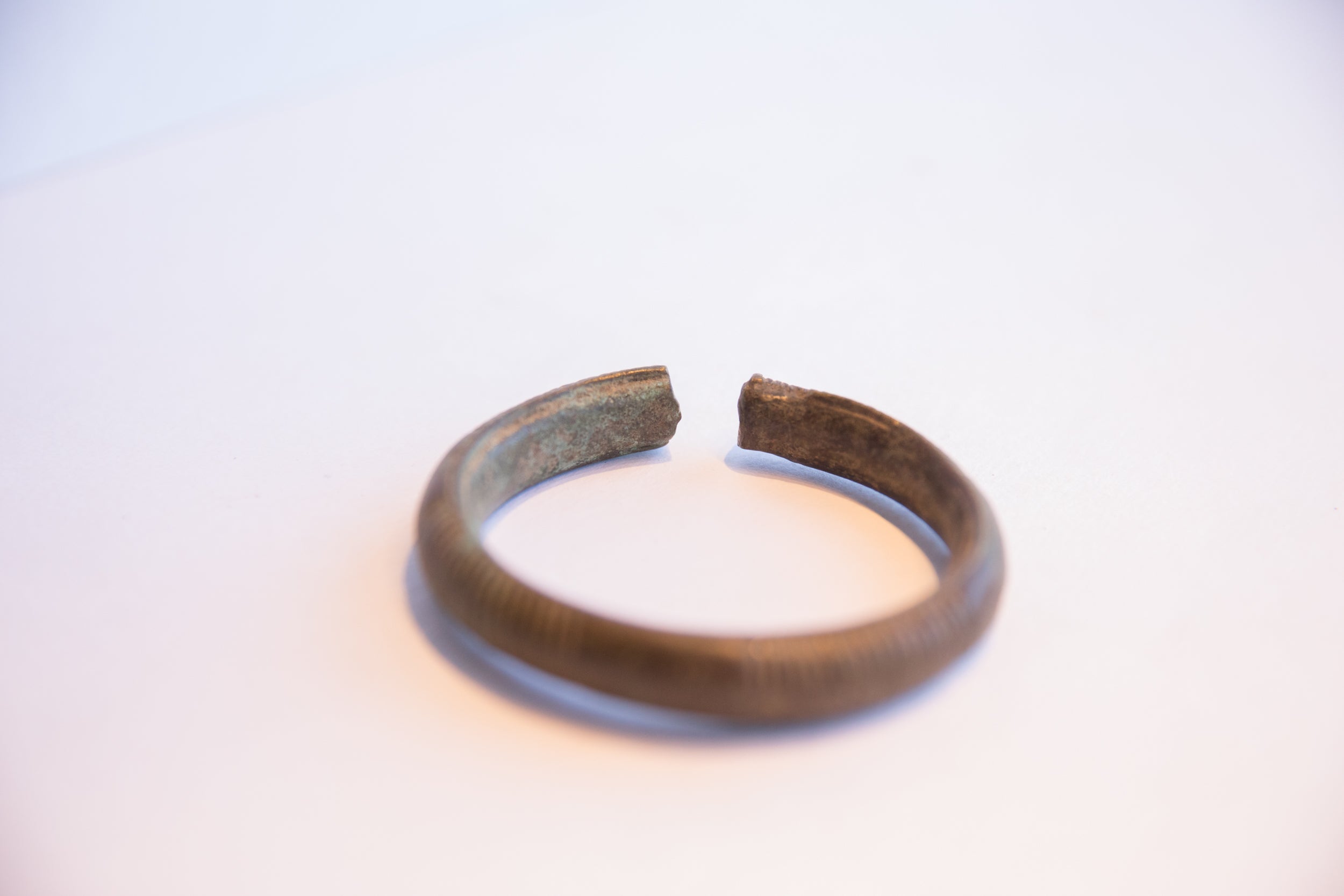 Vintage African Oxidized Lined Cuff Bracelet // ONH Item: ab02243, Image 1