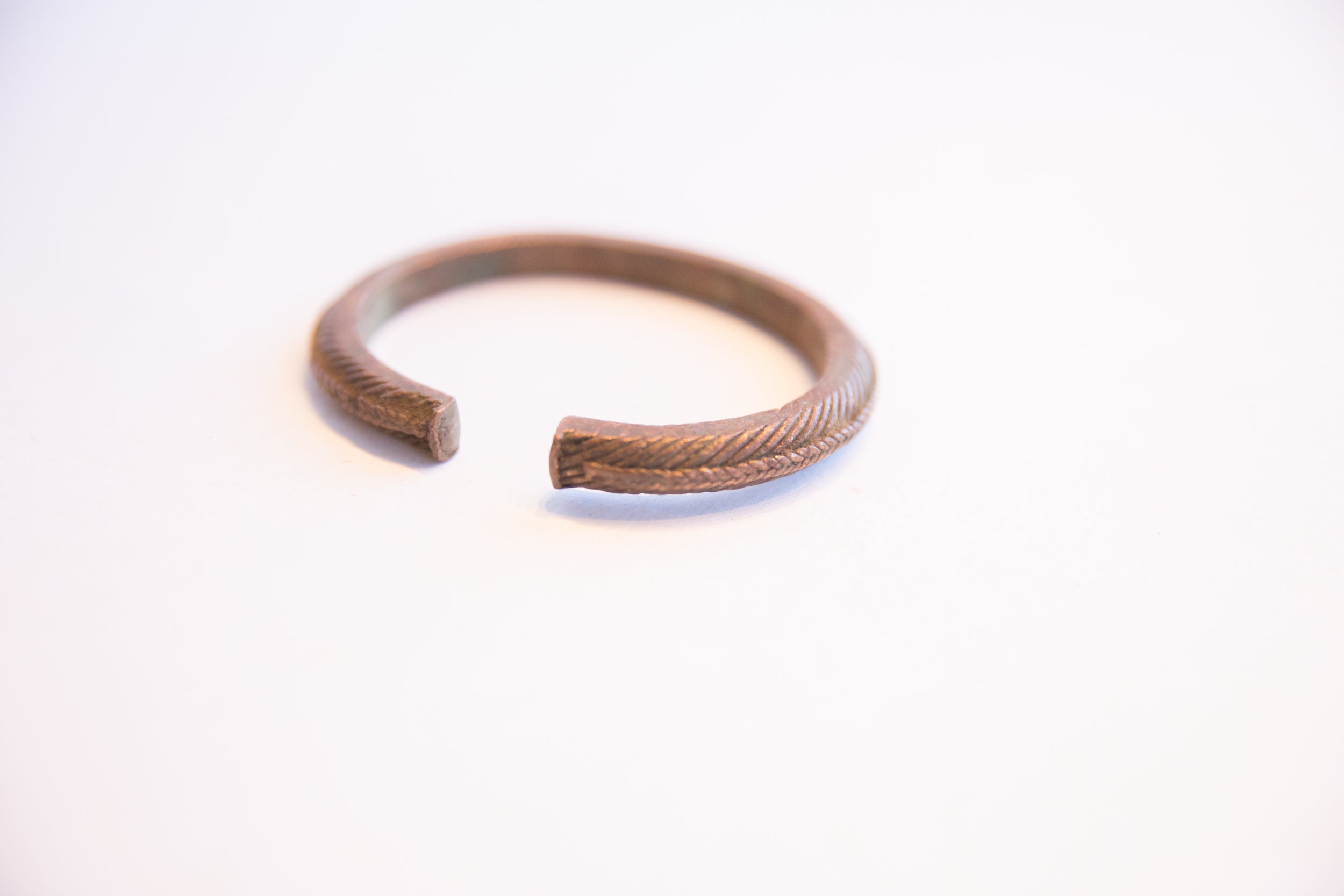 Vintage African Ridged Cuff Bracelet // ONH Item: ab02244, Image 1