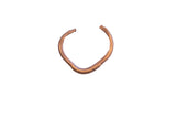 Vintage handmade African copper cuff bracelet with an organic, wavy form and time-softened patina.