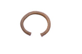 Vintage African cuff bracelet with a hand-worked ribbed texture and rustic bronze patina.