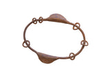 Vintage African Yoruba tribe dance rattle bracelet with a rustic, hand-forged metal patina.
