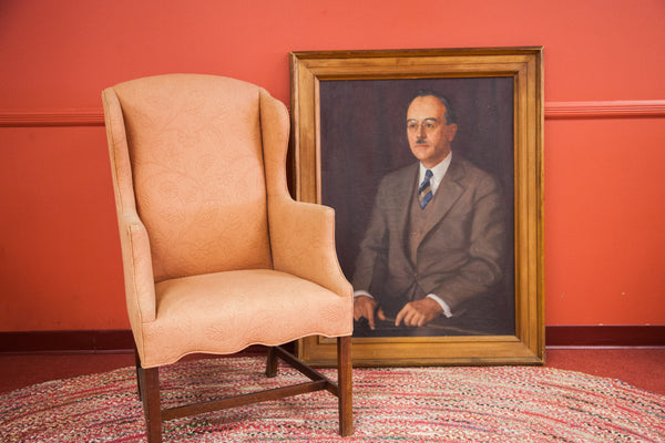 Oversized Signed Vintage Salvatore Aucello Oil Painting Portrait // ONH Item am001002c