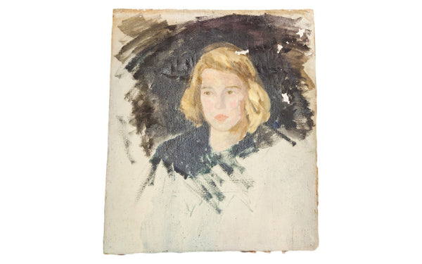 Salvatore Aucello Unfinished Painting Blonde Woman // ONH Item am001007c