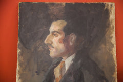 Vintage Aucello Painting Dracula Man Portrait // ONH Item am001008c Image 1