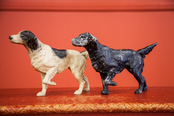 Vintage Pointer Dog Doorstops Cast Iron // ONH Item am001009c