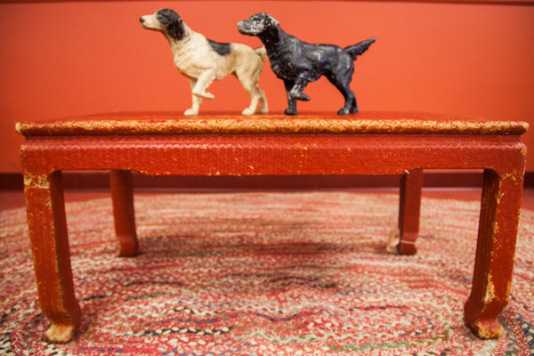 Vintage Chippy Wicker Coffee Table // ONH Item am001010c