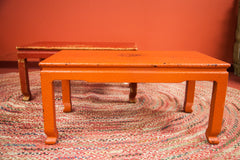 Vintage Painted Wicker Table Asian Feel // ONH Item am001011c