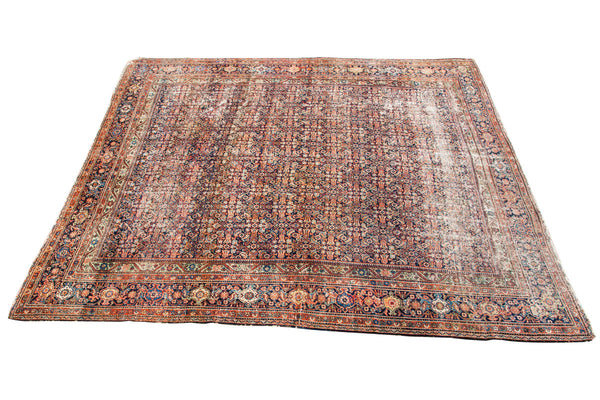 10x13 Antique Feraghan Persian Blue Rug Allover Design // ONH Item 1771