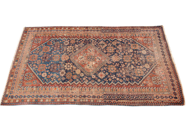 4x7 Subtle Colors Antique Shiraz Rug - Old New House