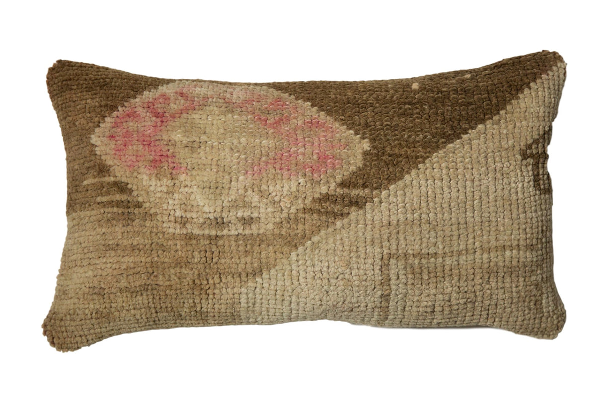 Vintage Oushak Rug Fragment Lumbar Pillow // ONH Item AS7091A7735A