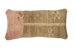 Vintage Oushak Rug Fragment Lumbar Pillow // ONH Item AS7091A7738A