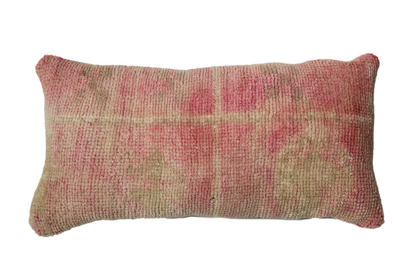 Vintage Oushak Rug Fragment Lumbar Pillow // ONH Item AS7091A7740A