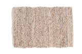 Birdie Collection hand-knotted pure wool rug with undyed natural chunky texture, 2' x 3' mat.