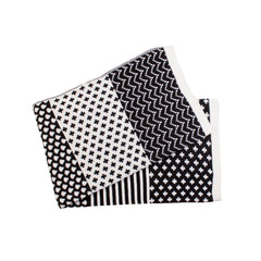 Handmade Modern Blanket Black and White // ONH Item 3381 Image 2