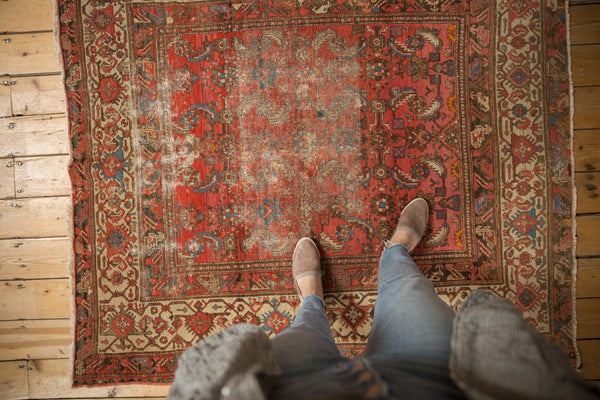 5x5.5 Distressed Antique Malayer Square Rug // ONH Item ct001101 Image 1