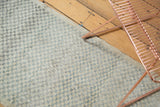 Vintage Distressed Oushak runner, diminutive checker motif with subtle dye lot shifts.