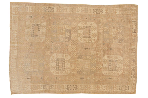 Vintage Distressed Oushak Carpet