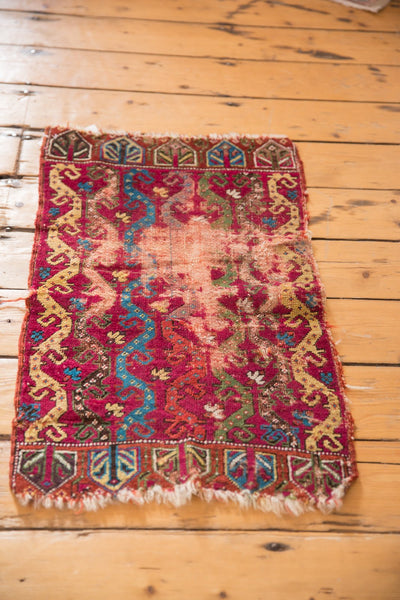 1.5x2.5 Antique Yastik Rug Mat // ONH Item ct001137 Image 3