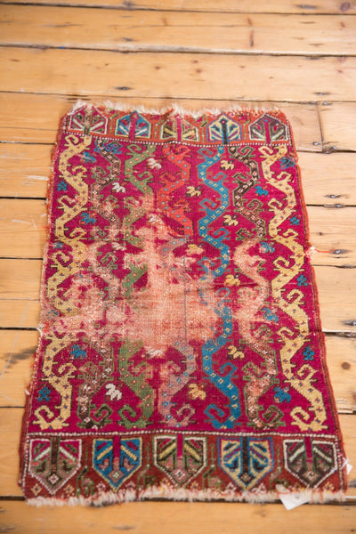 1.5x2.5 Antique Yastik Rug Mat // ONH Item ct001137 Image 6