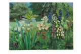 Grace B. Keogh Summer Garden painting with diverse colorful flowers and green foliage.