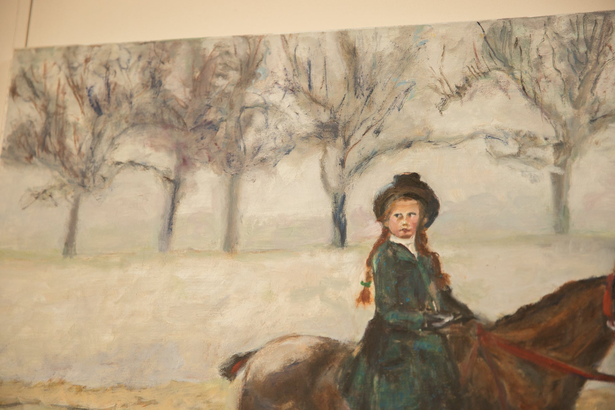 Grace B. Keogh "Riding in the Mist" Painting // ONH Item CT001157 Image 1