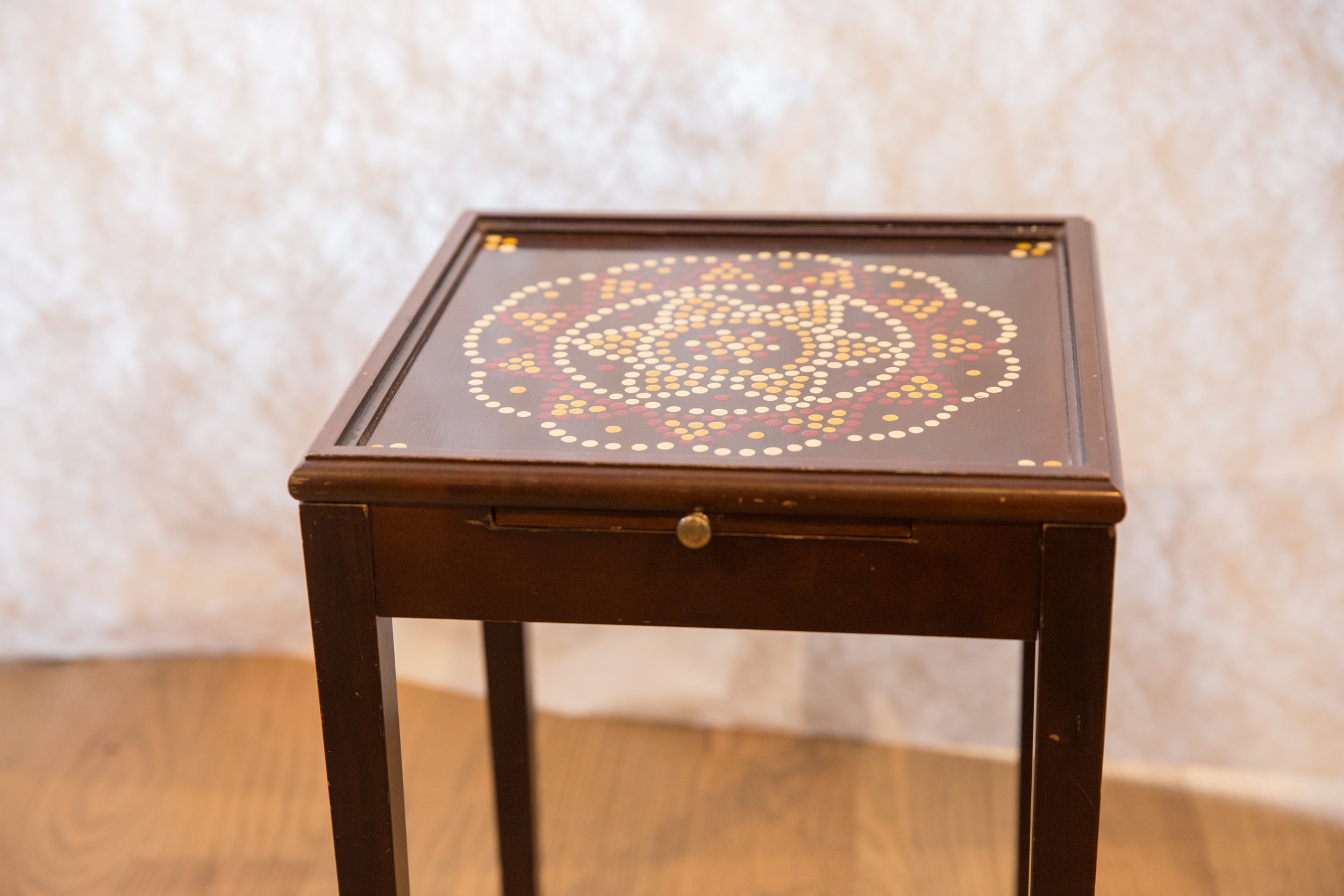 Painted Vintage End Table by Matt Ulrich Paint // ONH Item ct001167 Image 1