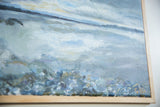 Grace B. Keogh painting 'Passing Storm,' showing textured blues, grays, and artist's GBK signature.