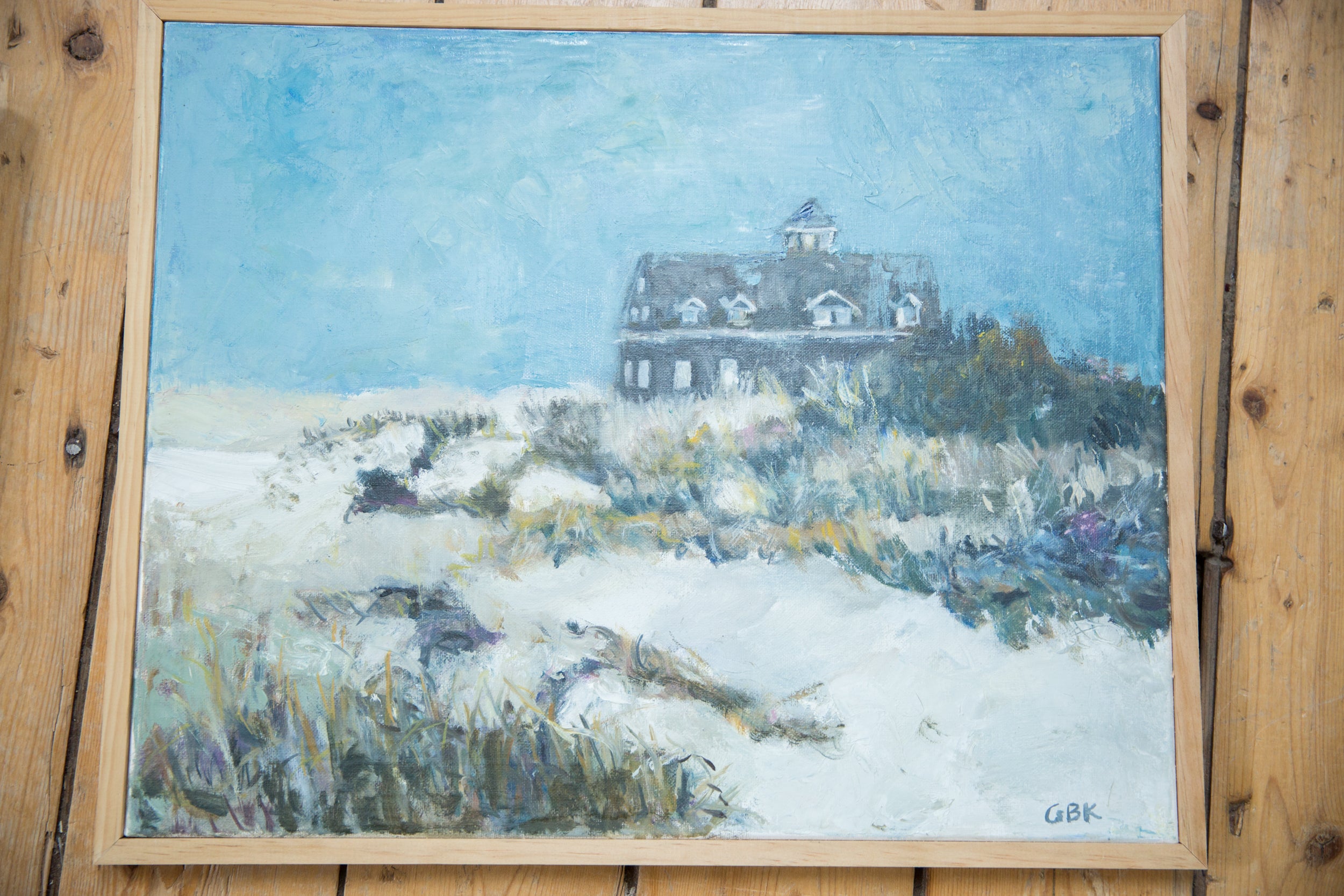 Grace B. Keogh Painting "Barn House on Beach" // ONH Item ct001185 Image 1