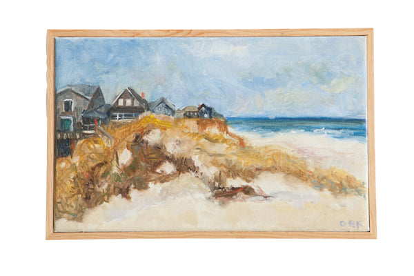 Grace B. Keogh Painting "Houses on Beach" // ONH Item ct001186