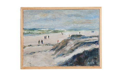 Grace B. Keogh Painting "People on Beach" // ONH Item ct001187