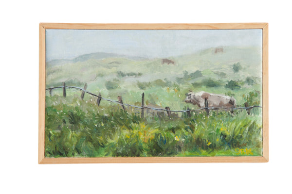 Grace B. Keogh Painting "Bull in Meadow" // ONH Item ct001188