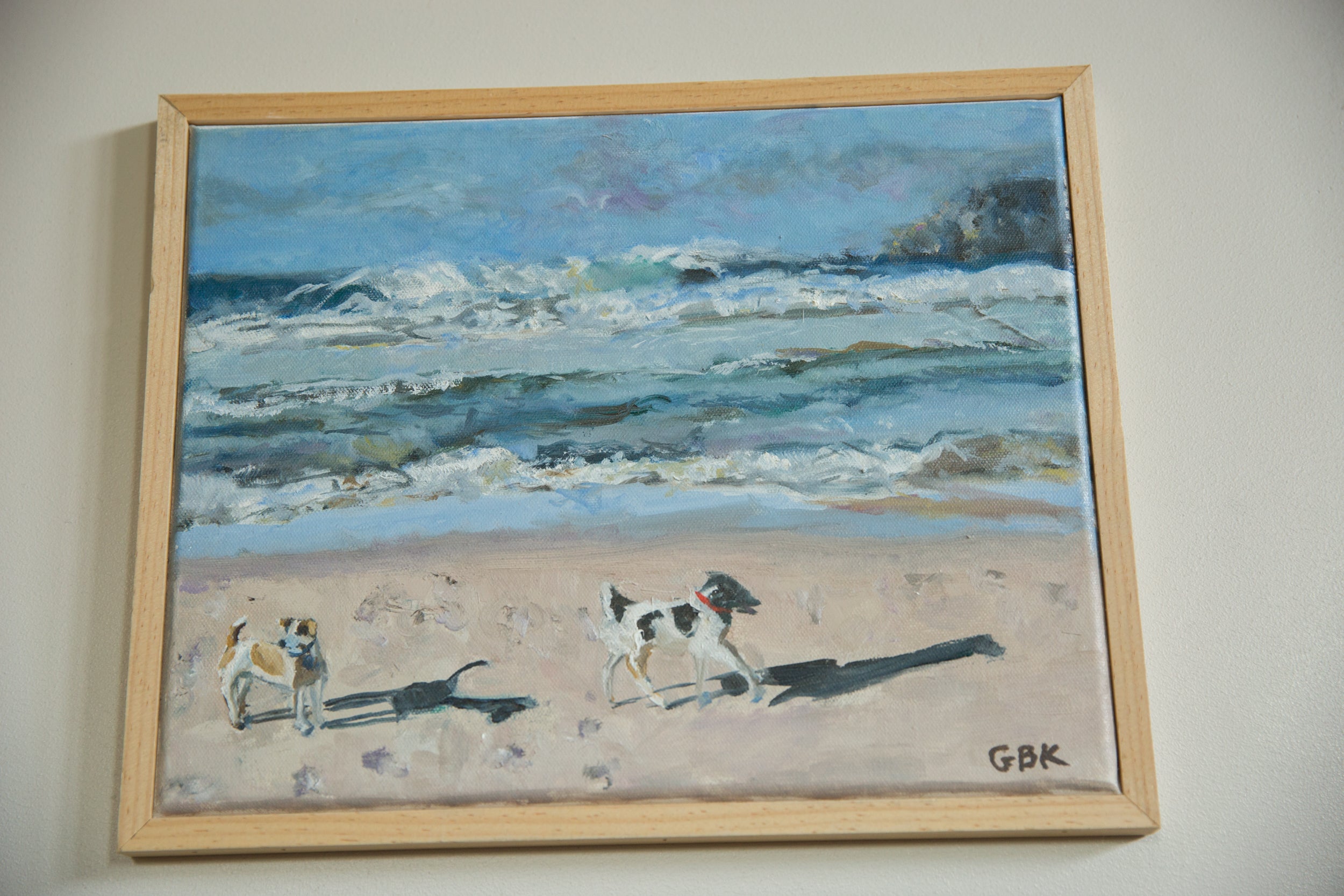 Grace B. Keogh Painting "Dogs on Beach" // ONH Item ct001189 Image 1