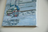 Grace B. Keogh's blue 'GBK' signature on the painting's canvas edge.