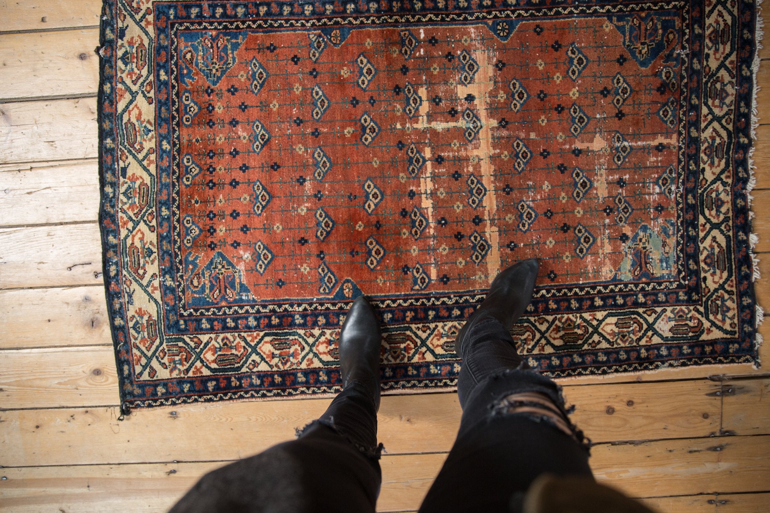 3.5x4.5 Vintage Malayer Square Rug // ONH Item ct001194 Image 1