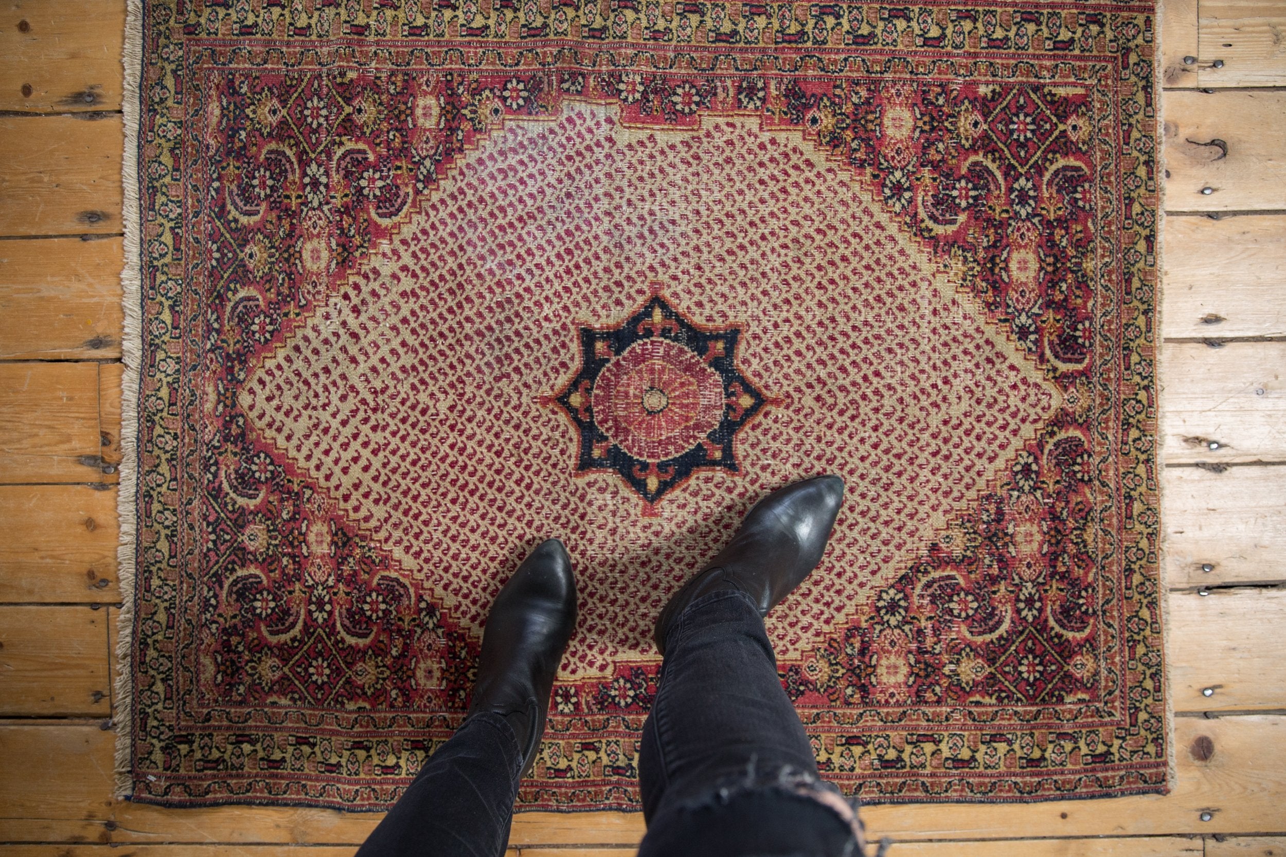 3x4 Vintage Khorassan Square Rug // ONH Item ct001204 Image 1