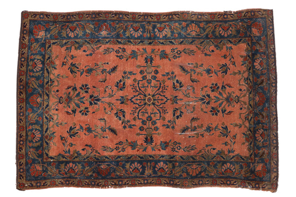 3.5x5 Antique Manchester Kashan Rug // ONH Item ct001245