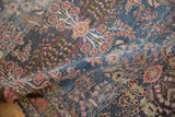 Distressed Dargezine runner with thousand flower blossom motif and abrash.