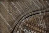 Even wear down to the knot heads and diagonal pattern of a vintage Hamadan runner.