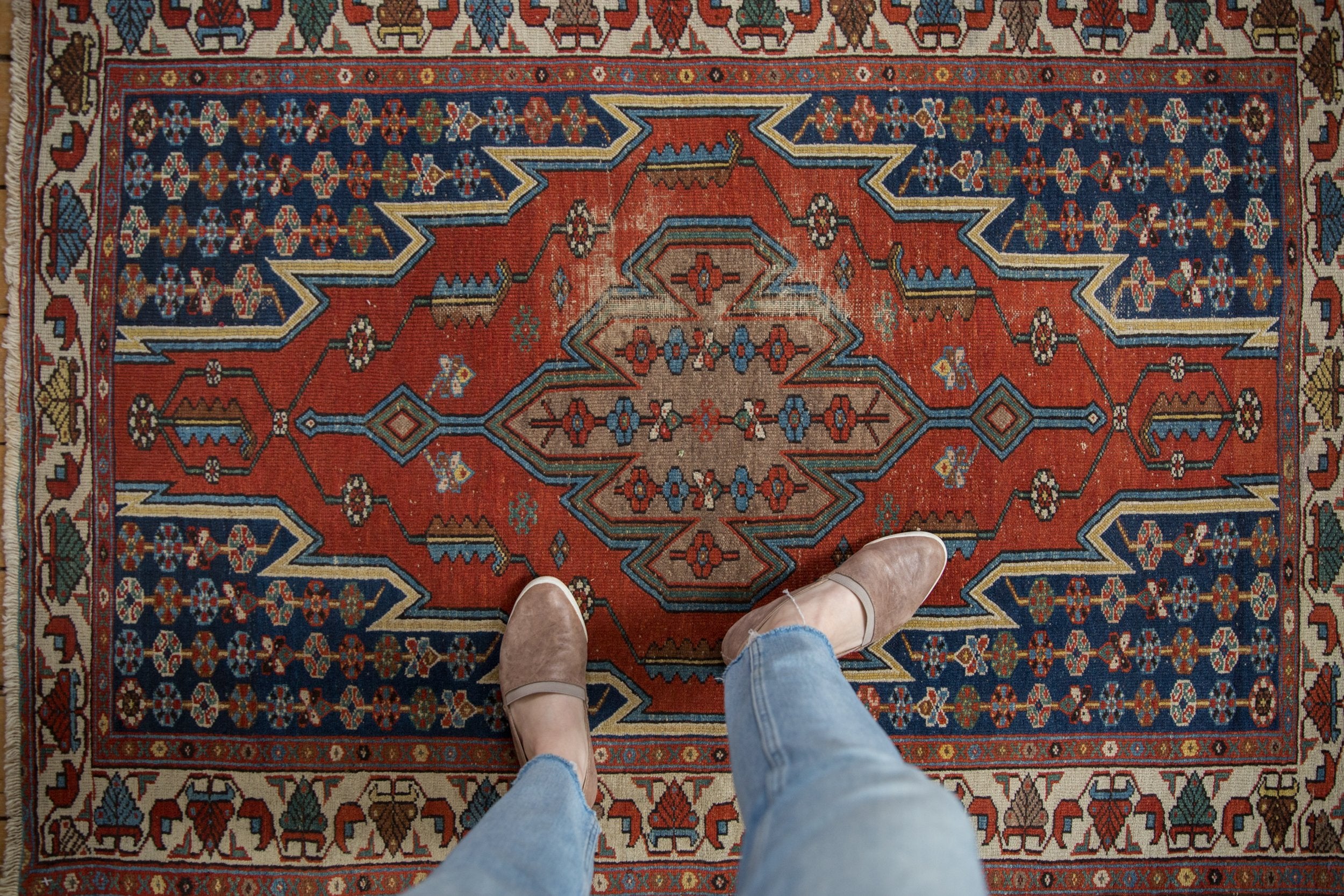 11.5x12.5 Vintage Distressed Oushak Square Carpet // ONH Item ct001271 Image 1