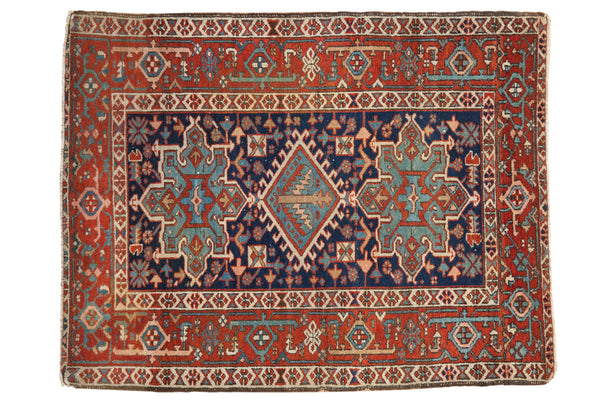 3.5x4.5 Vintage Karaja Square Rug // ONH Item ct001277