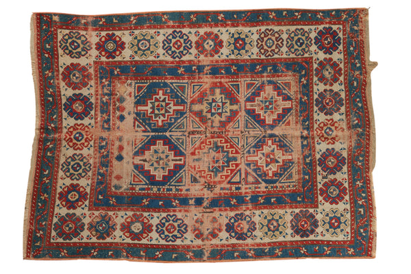 4.5x6 Antique Caucasian Rug // ONH Item ct001291