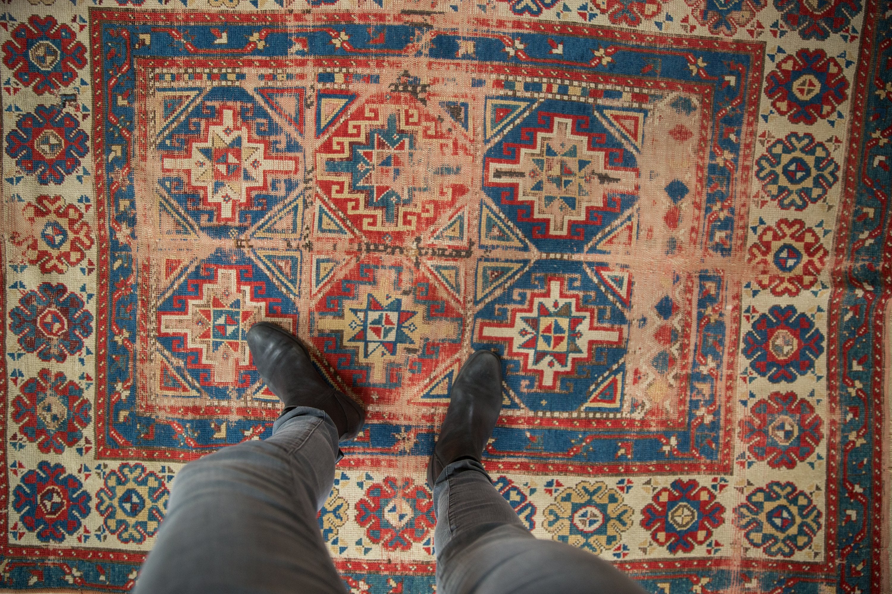 4.5x6 Antique Caucasian Rug // ONH Item ct001291 Image 1