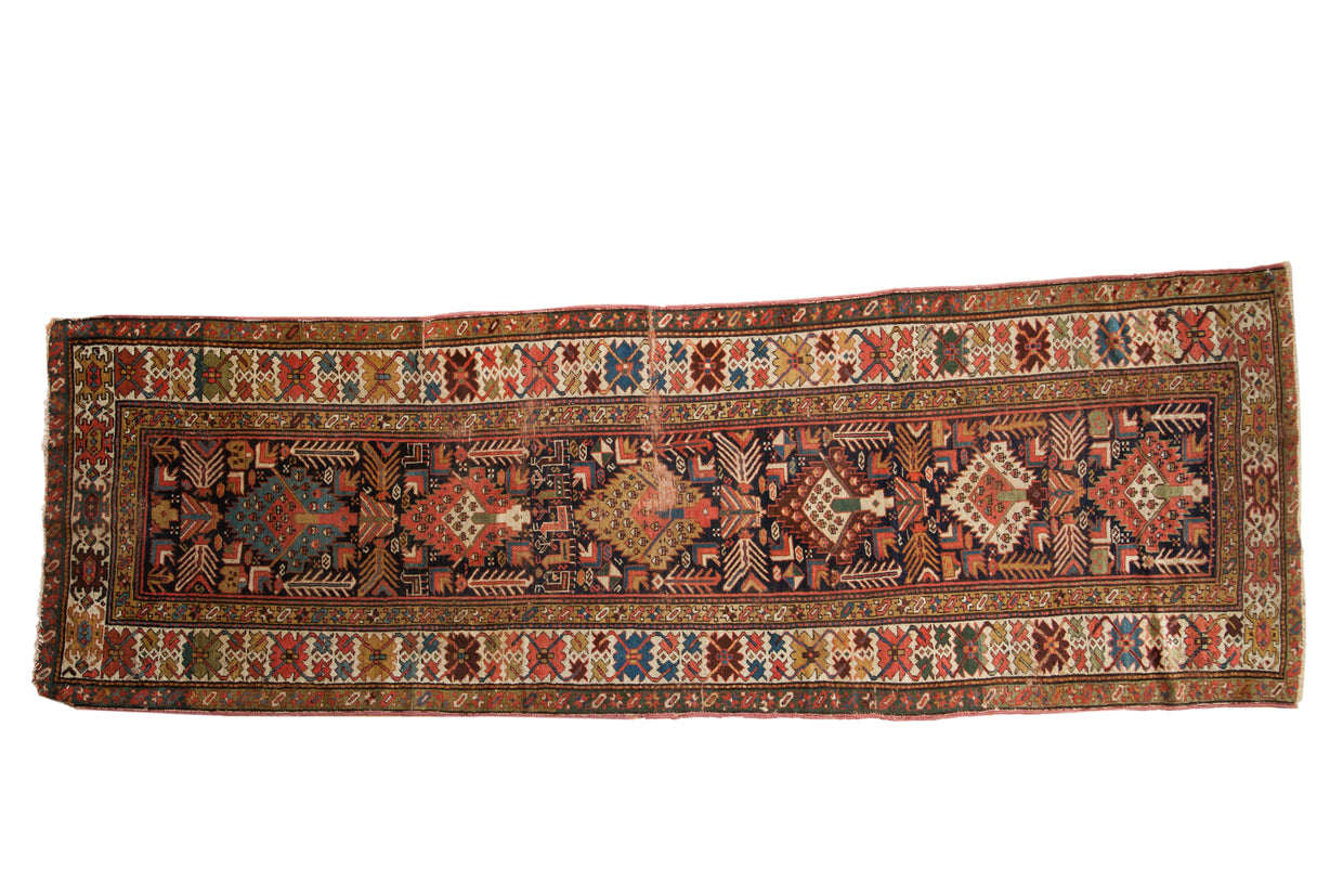 4x11 Antique Kuba Rug Runner // ONH Item ct001292